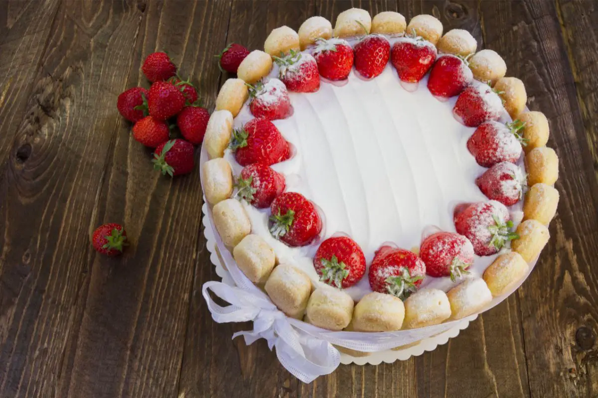 Strawberry Shortcake Charlotte Russe with Fresh Strawberries