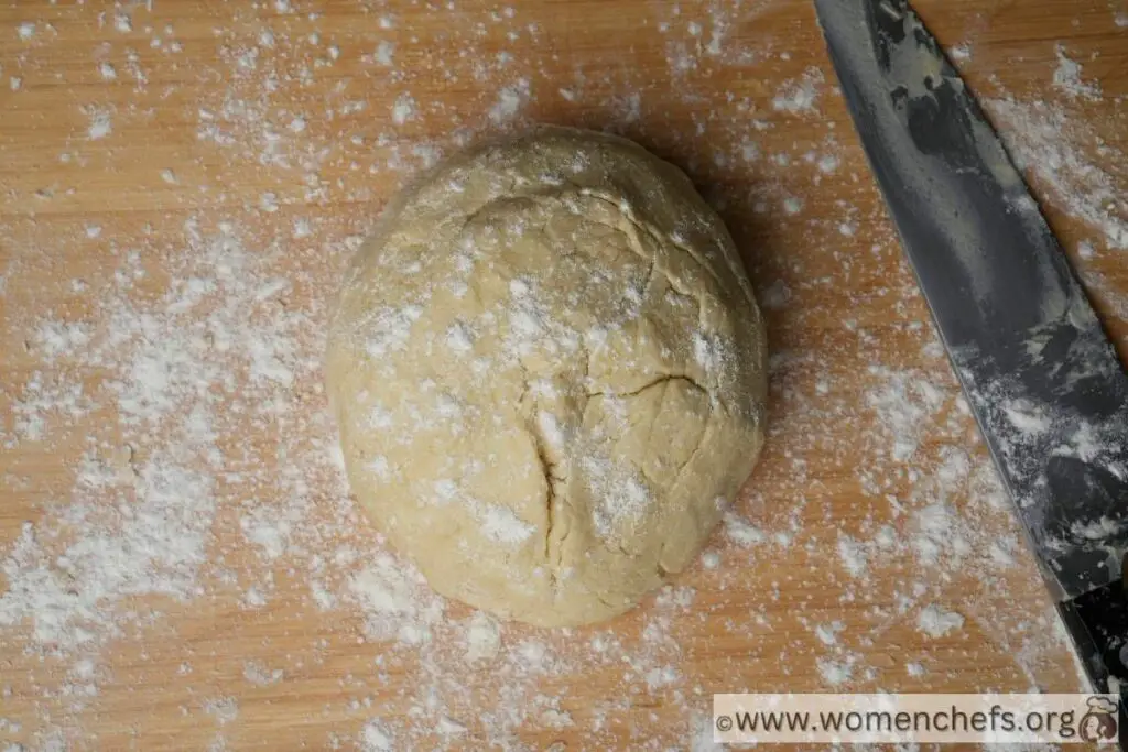 Rugelach dough in a ball