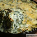 Serving Spinach Gratin While Hot