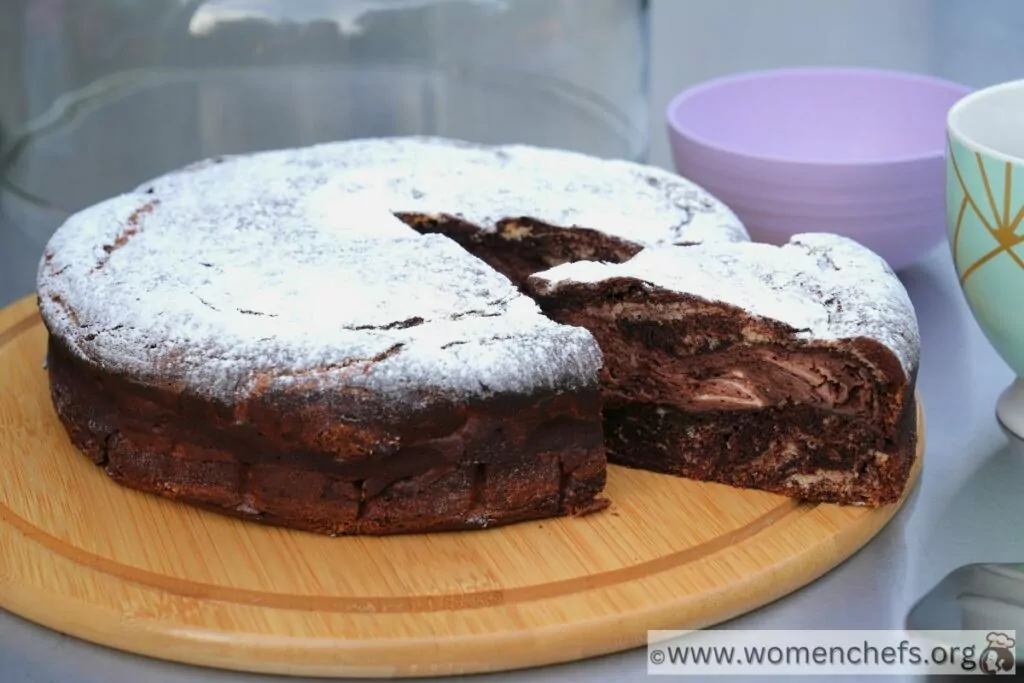 Single layer Ina Garten Chocolate Cake