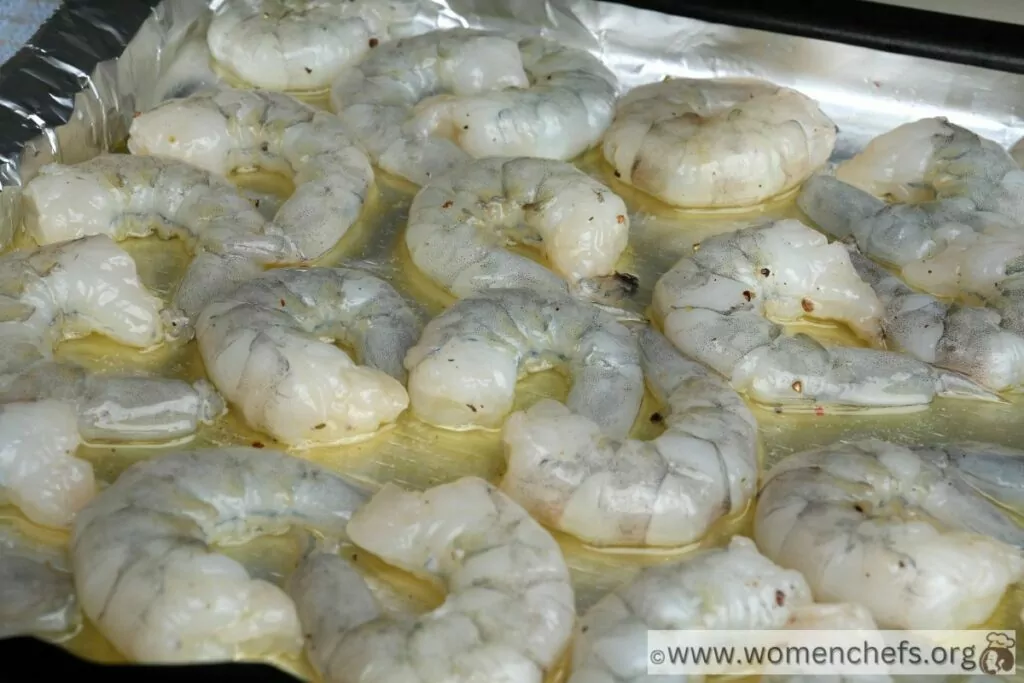 Raw Shrimp on a tray