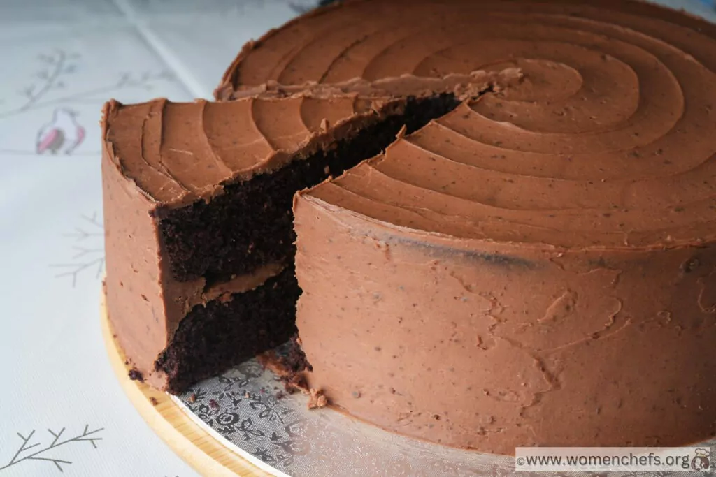 Ina Garten Chocolate Cake with slice