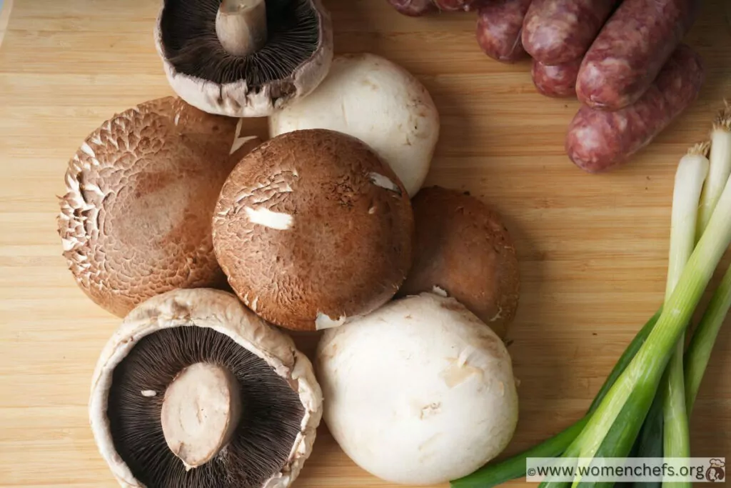 Ingredients for stuffed mushrooms